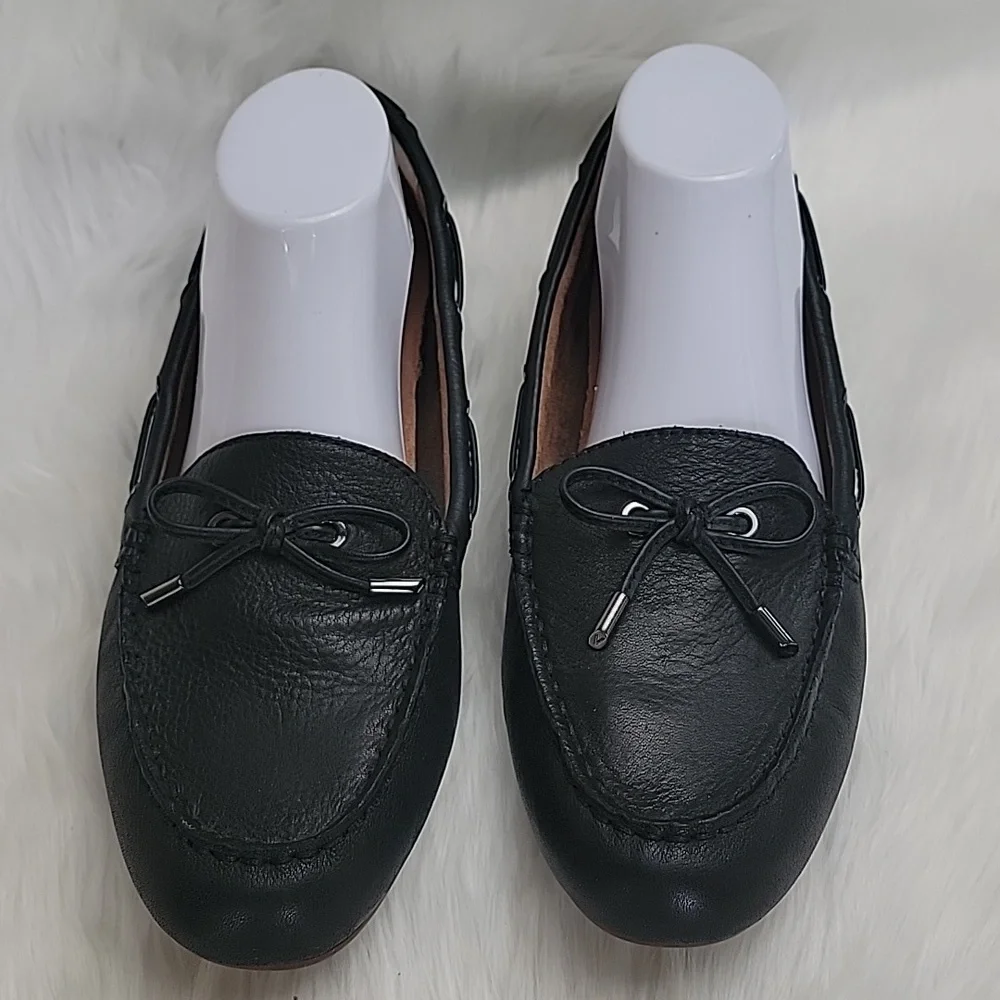 VIONIC NeW Virginia Black Leather Ortho Slip On Driving‎ Moccasin Loafer 10 WIDE